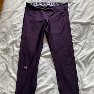 Under Armour purple capri leggings